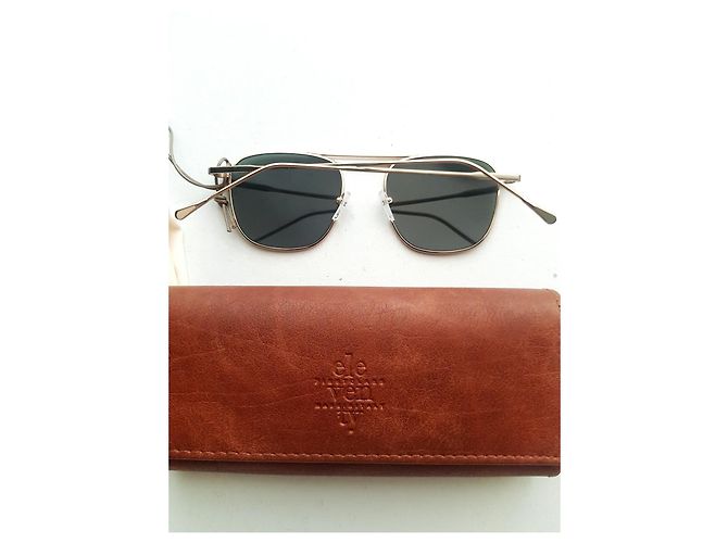 Autre Marque Eleventy Milano Sonnenbrille Hellgrün Metall - Ansicht 13