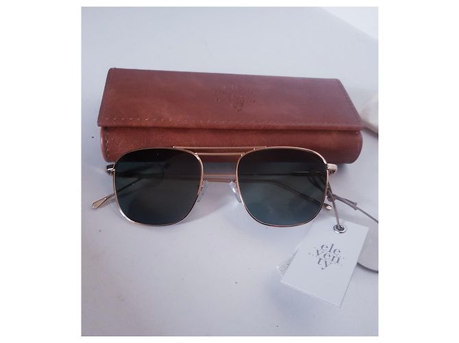 Autre Marque Eleventy Milano Sonnenbrille Hellgrün Metall - Ansicht 3
