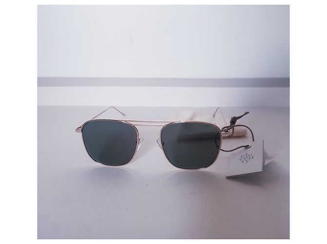 Autre Marque Eleventy Milano Sonnenbrille Hellgrün Metall - Ansicht 5
