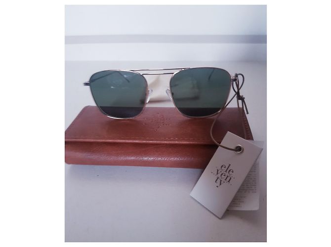 Autre Marque Eleventy Milano Sonnenbrille Hellgrün Metall - Ansicht 6