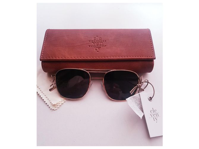 Autre Marque Eleventy Milano Sonnenbrille Hellgrün Metall - Ansicht 8