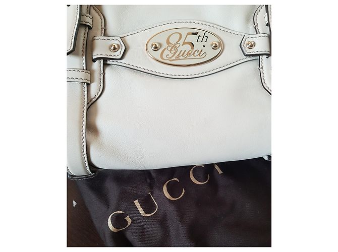 Borsa tote Gucci 85 Anniversario Limited Edition pelle color eggshell Bianco sporco - vista 12