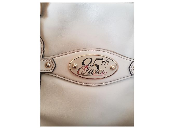Borsa tote Gucci 85 Anniversario Limited Edition pelle color eggshell Bianco sporco - vista 2