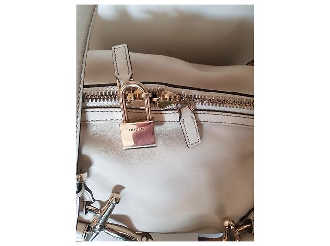 Borsa tote Gucci 85 Anniversario Limited Edition pelle color eggshell Bianco sporco - vista 8