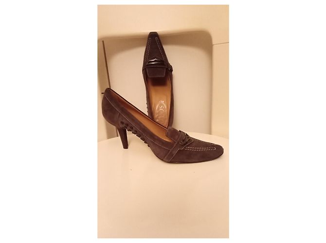 Tod's Pumps aus Hirschleder Braun Grau 38.5 - Ansicht 2