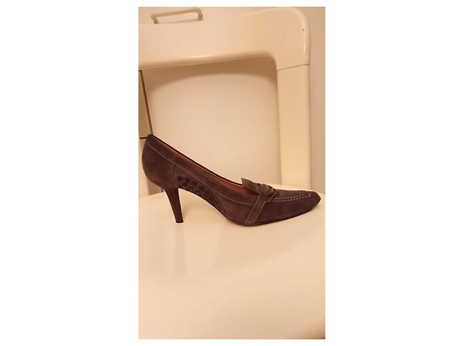 Tod's Pumps aus Hirschleder Braun Grau 38.5 - Ansicht 3