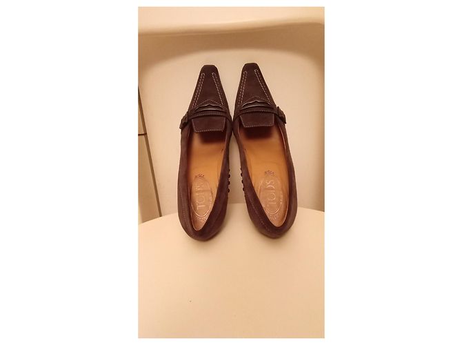 Tod's Pumps aus Hirschleder Braun Grau 38.5 - Ansicht 5