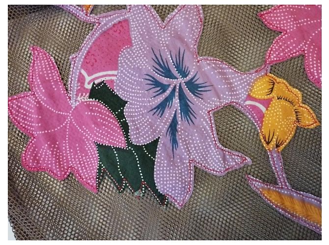 ANTIK BATIK FISH TOP PATCH HIBISCUS S 42/44 Multicolore - vista 12