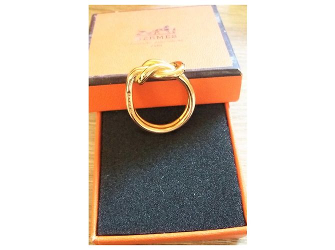 Hermès Anello sciarpa - Nodo marinaio dorato D'oro - vista 2