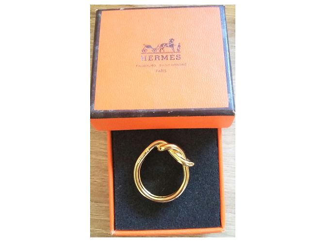 Hermès Anello sciarpa - Nodo marinaio dorato D'oro - vista 4