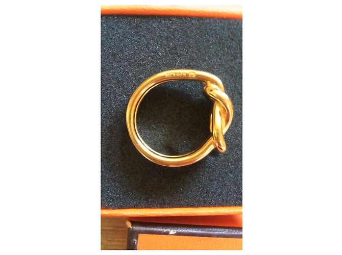 Hermès Anello sciarpa - Nodo marinaio dorato D'oro - vista 5