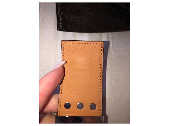 Pulsera Hermès Collar de perro beige de piel - vista 6