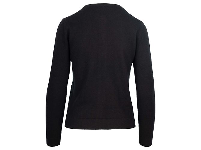 Autre Marque CashmereInLove Cardigan mit Schmucksteinen Schwarz - Ansicht 2