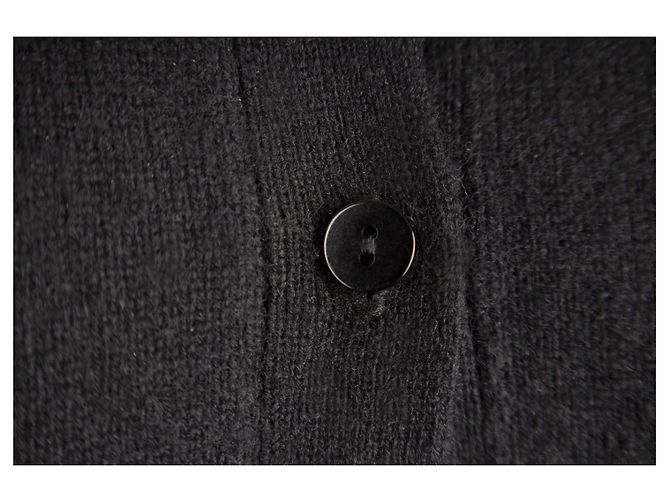 Autre Marque CashmereInLove Cardigan mit Schmucksteinen Schwarz - Ansicht 5