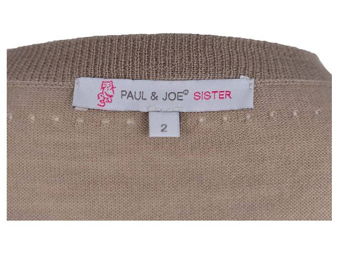 Paul & Joe Sister Cardigan mit Seidenbesatz Beige - Ansicht 3