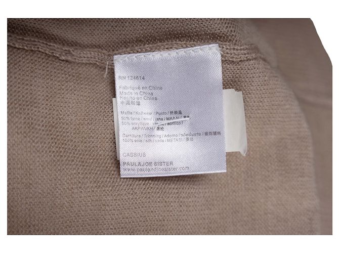 Paul & Joe Sister Cardigan mit Seidenbesatz Beige - Ansicht 7