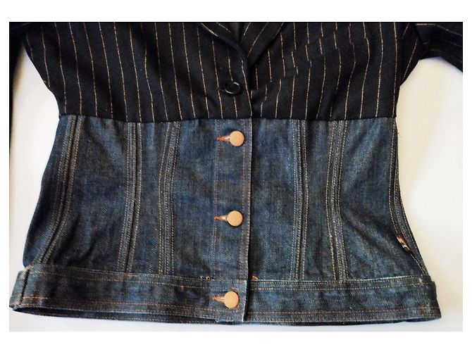Jean Paul Gaultier GAULTIER GIACCA DONNA TRENDY IN LANA E DENIM T 36/38 - vista 11