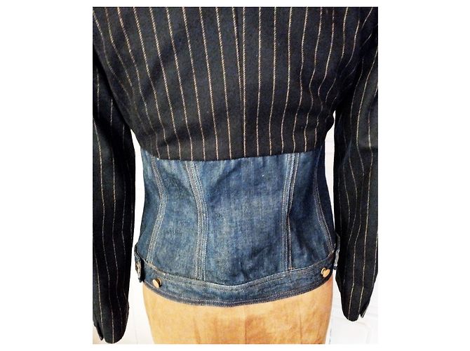 Jean Paul Gaultier GAULTIER GIACCA DONNA TRENDY IN LANA E DENIM T 36/38 - vista 12