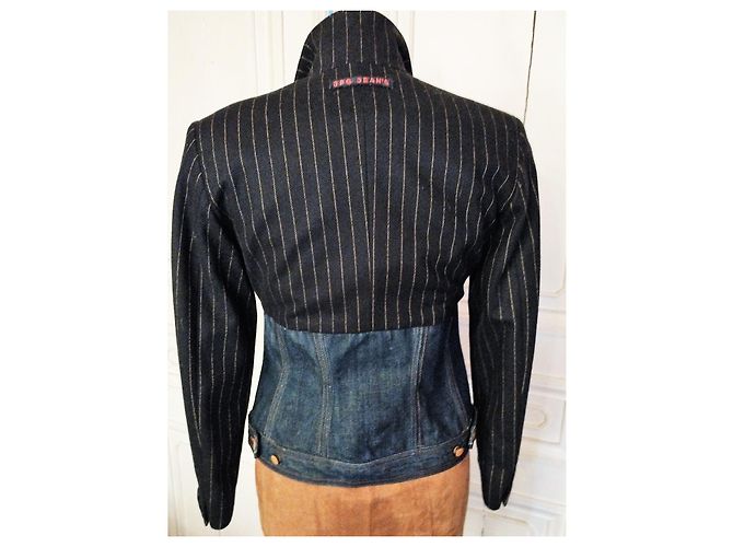 Jean Paul Gaultier GAULTIER GIACCA DONNA TRENDY IN LANA E DENIM T 36/38 - vista 3
