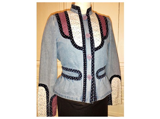 MARC JACOBS FOLKJACKE MIT HERZEN UND STERNEN EINSÄTZEN T 4 ODER T 36/38 Mehrfarben - Ansicht 12