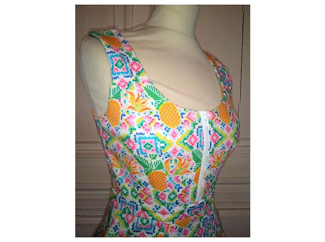 ABITO MANOUSH REVERSE RETRO ANNI CINQUANTA ESANAR ANANAS T 34 Multicolore Bianco sporco - vista 10