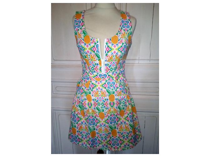 ABITO MANOUSH REVERSE RETRO ANNI CINQUANTA ESANAR ANANAS T 34 Multicolore Bianco sporco - vista 12
