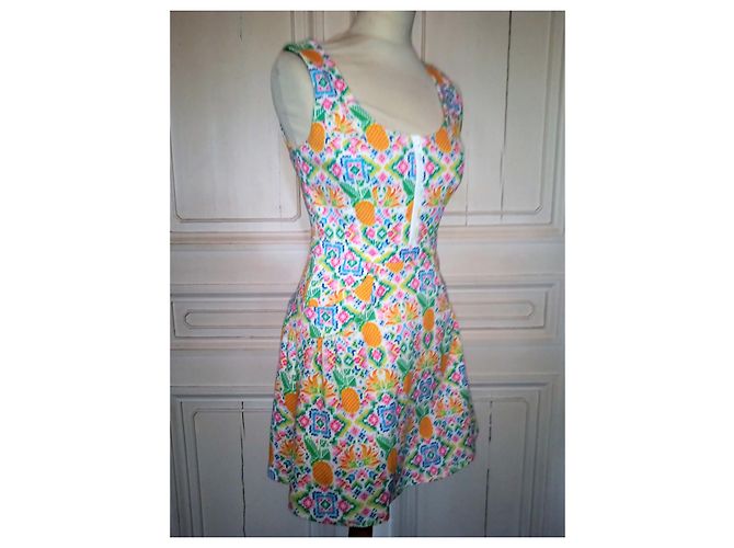 ABITO MANOUSH REVERSE RETRO ANNI CINQUANTA ESANAR ANANAS T 34 Multicolore Bianco sporco - vista 2
