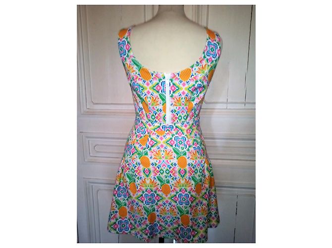 ABITO MANOUSH REVERSE RETRO ANNI CINQUANTA ESANAR ANANAS T 34 Multicolore Bianco sporco - vista 4