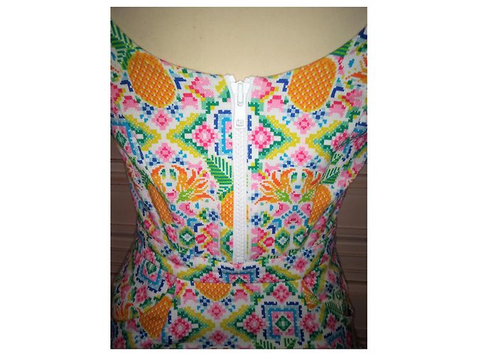 ABITO MANOUSH REVERSE RETRO ANNI CINQUANTA ESANAR ANANAS T 34 Multicolore Bianco sporco - vista 5
