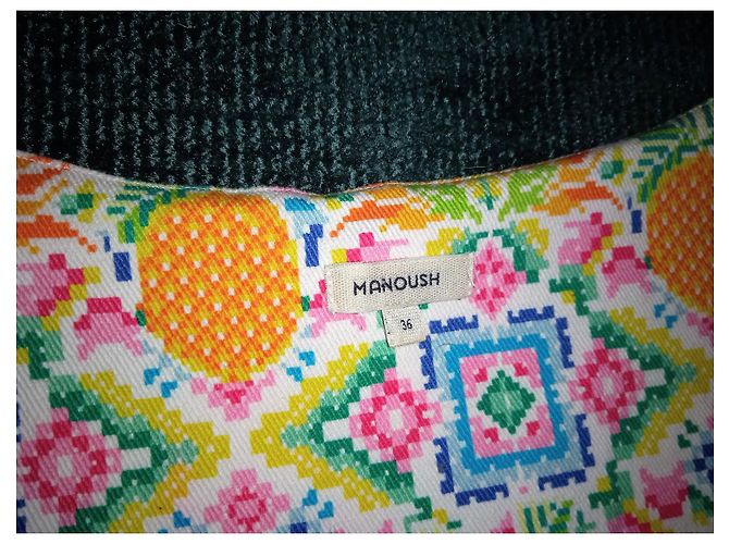 ABITO MANOUSH REVERSE RETRO ANNI CINQUANTA ESANAR ANANAS T 34 Multicolore Bianco sporco - vista 7