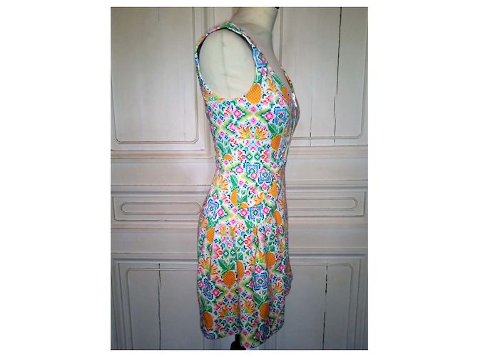 ABITO MANOUSH REVERSE RETRO ANNI CINQUANTA ESANAR ANANAS T 34 Multicolore Bianco sporco - vista 8