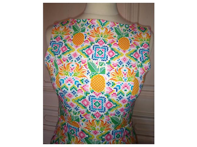 ABITO MANOUSH REVERSE RETRO ANNI CINQUANTA ESANAR ANANAS T 34 Multicolore Bianco sporco - vista 9