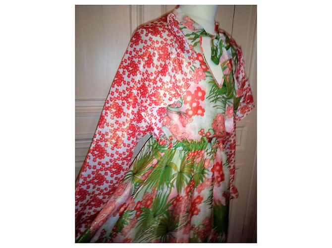 MANOUSH ABENDKLEID GLITTER RETRO SEVENTIES SEIDE T 34/36/38 Mehrfarben - Ansicht 6