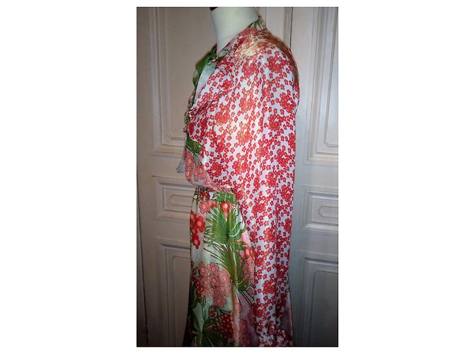 MANOUSH ABENDKLEID GLITTER RETRO SEVENTIES SEIDE T 34/36/38 Mehrfarben - Ansicht 8