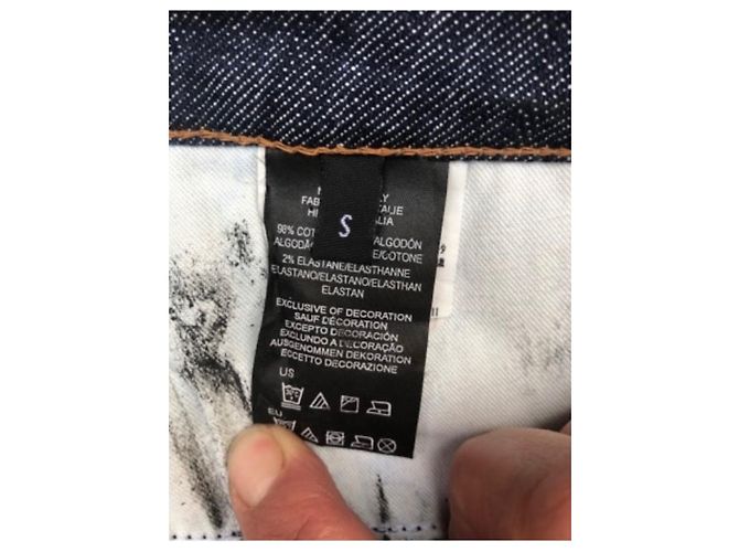 Karl Lagerfeld falda Karl Lagarfeld 36 (S) algodón revestido azul marino - vista 6
