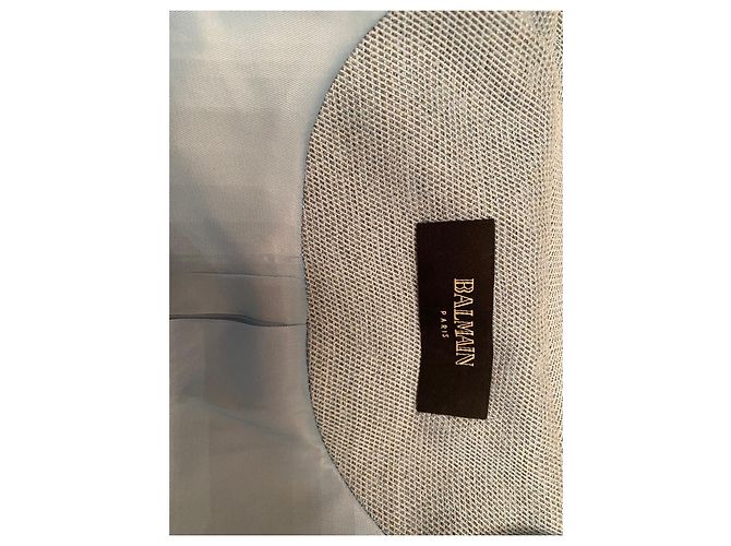 Giacca Balmain in seta blu - vista 10