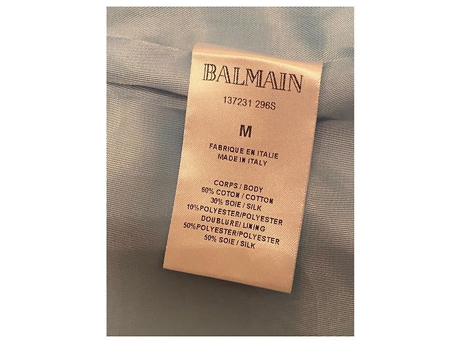 Giacca Balmain in seta blu - vista 12