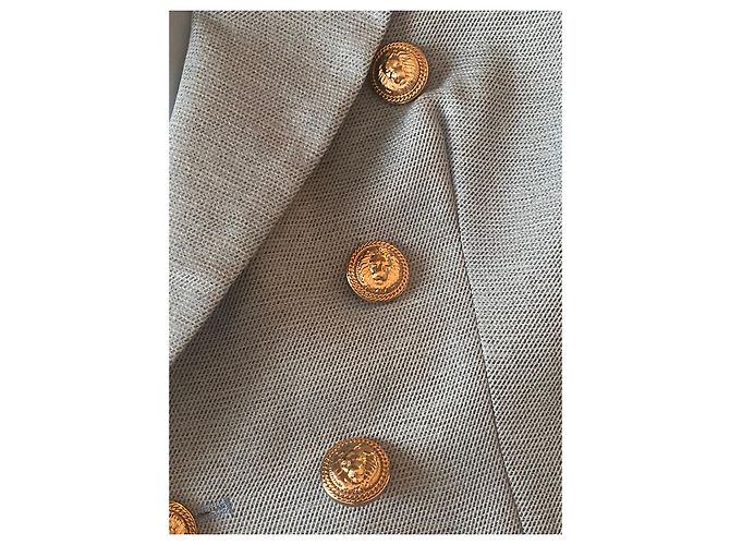 Giacca Balmain in seta blu - vista 5