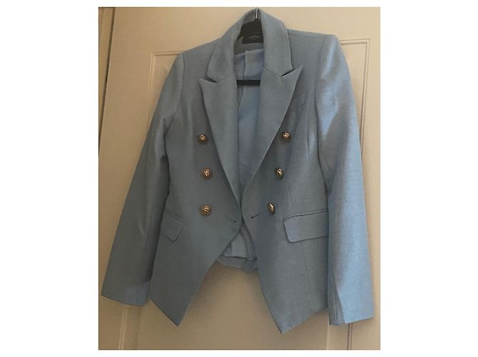 Giacca Balmain in seta blu - vista 8
