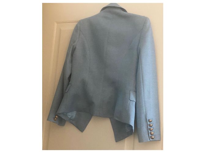 Giacca Balmain in seta blu - vista 9