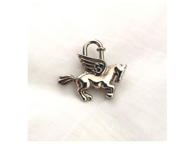 Hermès Hermes Pegasus Cadena Lock PHW Hardware prateado - vista 2