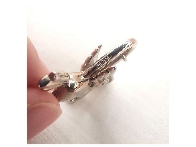 Hermès Hermes Pegasus Cadena Lock PHW Hardware prateado - vista 3
