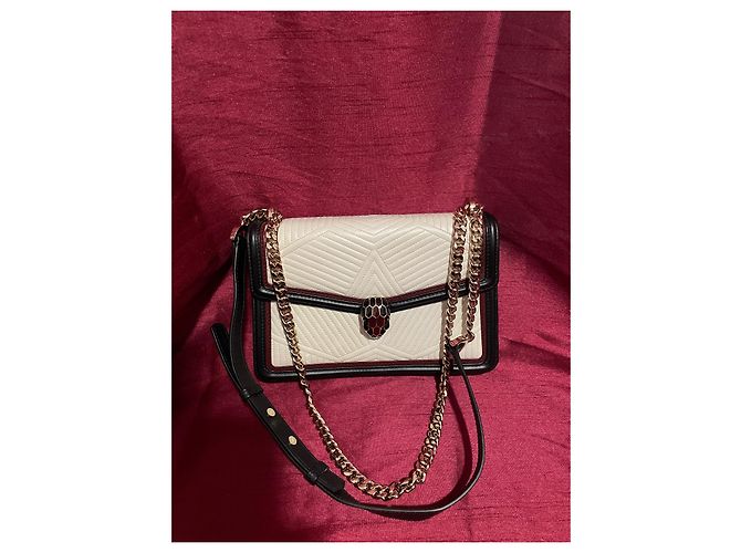 Borsa Bulgari in pelle con catena - vista 4