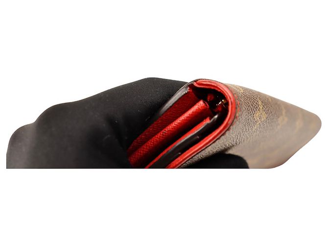 LOUIS VUITTON MONOGRAM PORTEFEUILLE CARTERA LARGA SARAH RETIRO Castaño Roja - vista 15