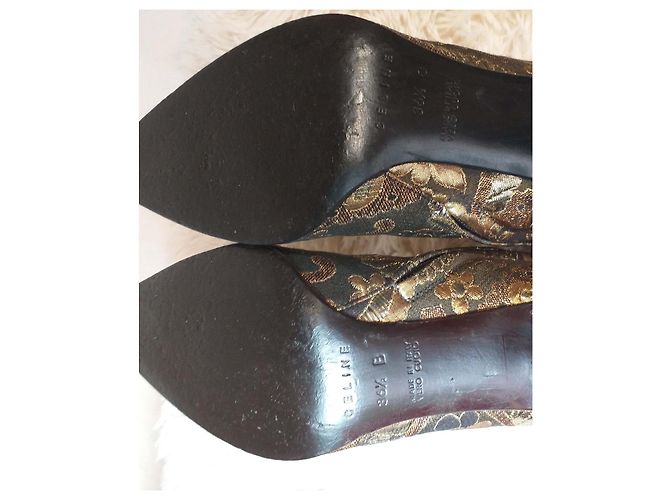 Botines Celine Daoust Marrones de Lona y Piel Castaño - vista 4
