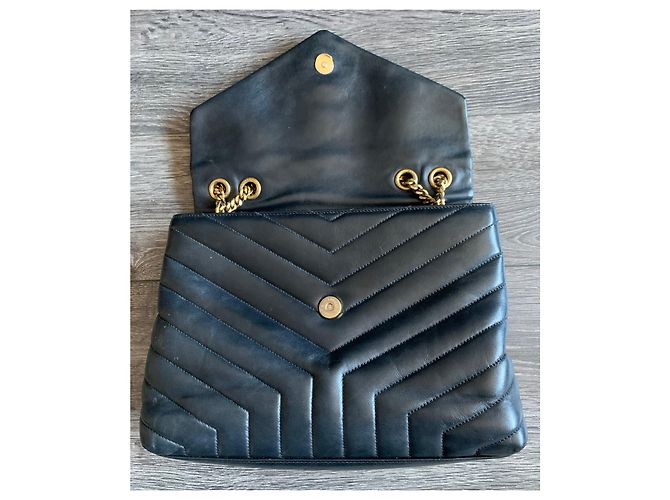 Saint Laurent Borsa a mano media LouLou Nero - vista 4
