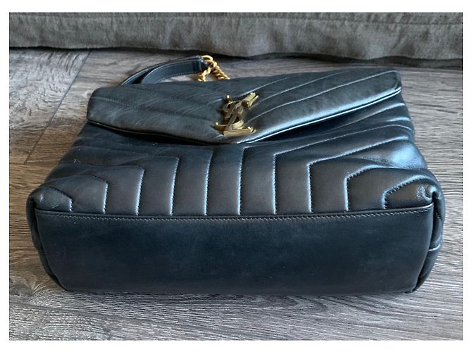 Saint Laurent Borsa a mano media LouLou Nero - vista 5