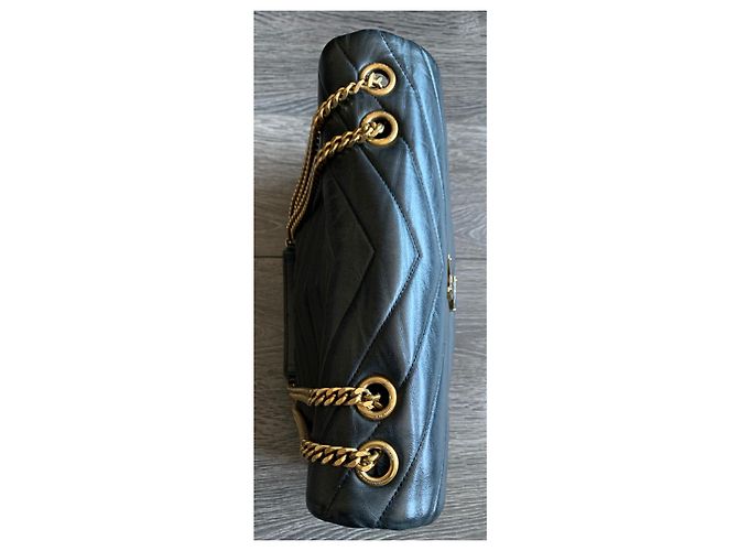 Saint Laurent Borsa a mano media LouLou Nero - vista 7