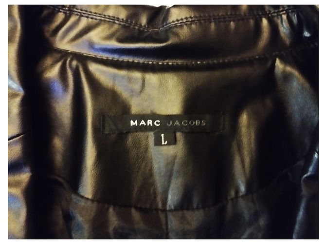 CHAQUETA MARC JACOBS GLAM ROCK SILK VINILO EFECTO CUERO TL Negro - vista 5