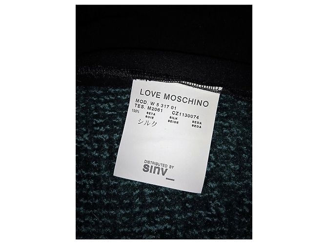 Love Moschino MOSCHINO BUSTIER KLEID ABEND SEIDE PERLPERLEN T 38/40 Schwarz - Ansicht 4